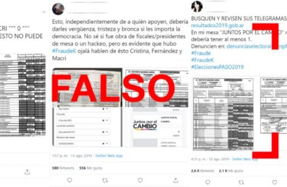 Los telegramas con errores no implican que haya habido fraude electoral