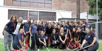 La cancha de hockey, recién inaugurada