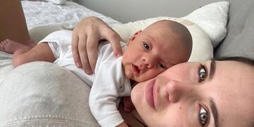 Mina Bonino y su bebé\u002E