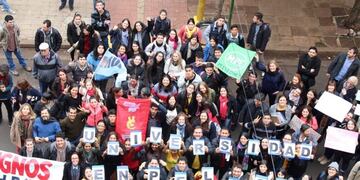 Manifestación de universitarios de la UNaM