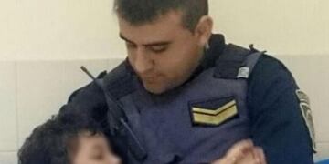 El oficial Iván Carranza falleció por el impacto del choque.