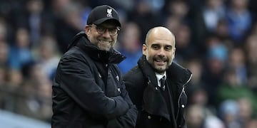 Jürgen Klopp y Pep Guardiola, un duelo top de entrenadores.