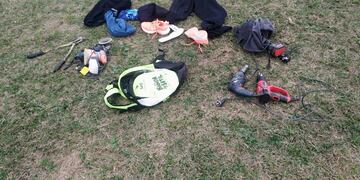 Todo lo secuestrado a la persona detenida