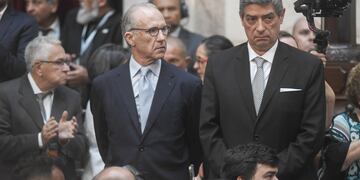 El presidente y el vice de la Corte, Horacio Rosatti y Carlos Rosenkrantz, en la última Asamblea Legislativa. Foto: Federico López Claro.