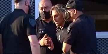 Le labraron un acta a Sebastián Beccacece por su reacción en la cancha de San Lorenzo.