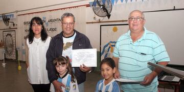 Acto oficial por Malvinas en Escuela Claudio Juarez