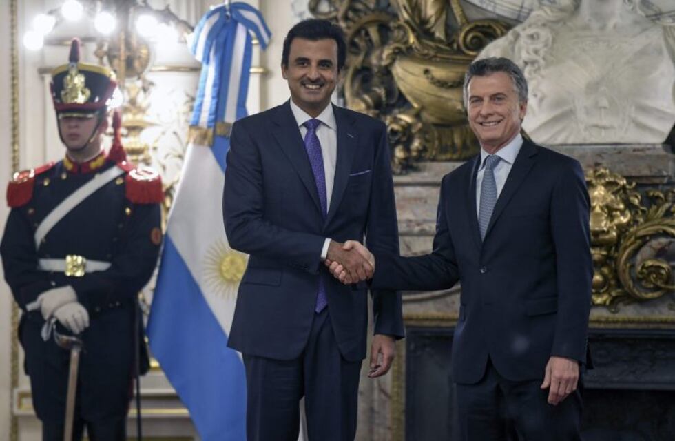 Mauricio Macri recibió al emir de Qatar en la Casa Rosada
