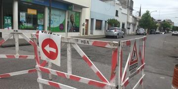 calles cortadas azul