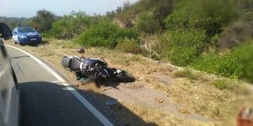 Accidente en moto