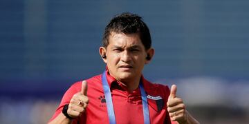 Copa Sudamericana Final - Colon de Santa Fe Stadium Visit - General Pablo Rojas Stadium, Asuncion, Paraguay - November 8, 2019 Colon de Santa Fe's Luis Miguel Rodriguez during the stadium visit REUTERS/Jorge Adorno