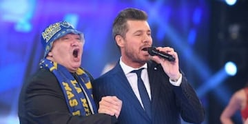 Larry de Clay y Marcelo Tinelli (Web)