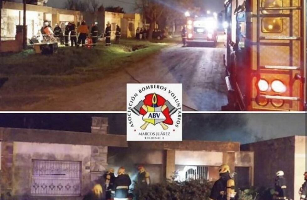 Incendio de vivienda en Marcos Juárez