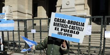 Apoyo a jueces en Tribunales (Foto: Clarín)