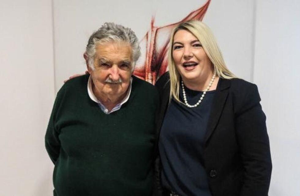 La Gobernadora Rosana Bertone junto al Pepe Mujica