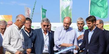 El gobernador de Santa Fe, Omar Perotti, participó de la apertura  oficial de Expoagro 2020\u002E (Prensa Perotti)