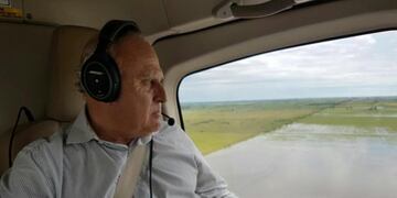 El dirigente socialista defendiu00f3 las obras hidru00e1ulicas que lleva adelante el Estado santafesino.