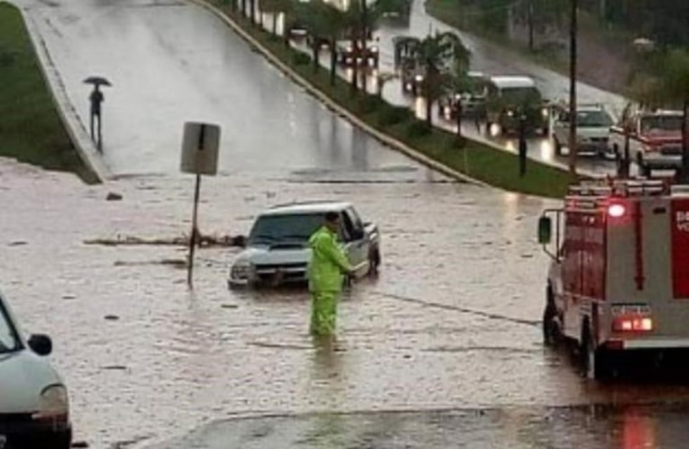 Evacuados por temporal en Oberá