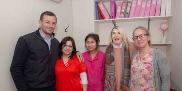 La gobernadora con el diputado Bucca juntos por la lucha contra el cáncer