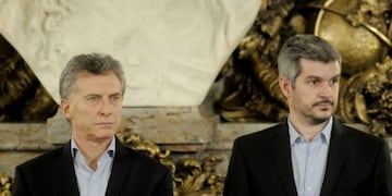 Mauricio Macri y su jefe de gabinete Marcos Peña (Web)