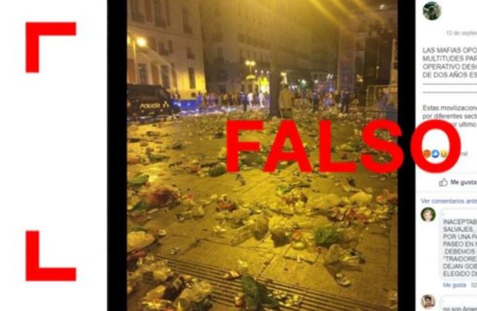 No, esta imagen no muestra cómo quedó Buenos Aires tras una protesta contra Macri