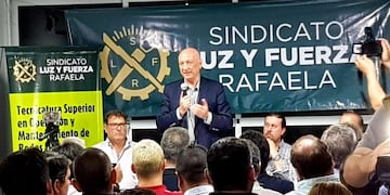 El presidente de la Cámara de Diputados participó en Rafaela de un nuevo plenario de la CGT local\u002E