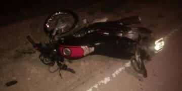 Siniestro vial fatal entre motos