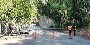 Restos de la moto en la que viajaba la víctima\u002E