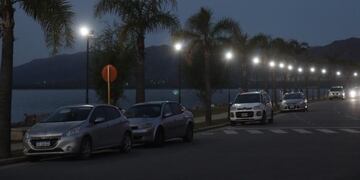 Nueva luminaria LED en la costanera de Carlos Paz\u002E