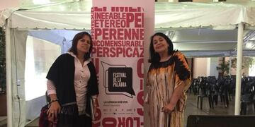 Tere Baudin en el Festival de la Palabra (Prensa Municipalidad Colonia Caroya)