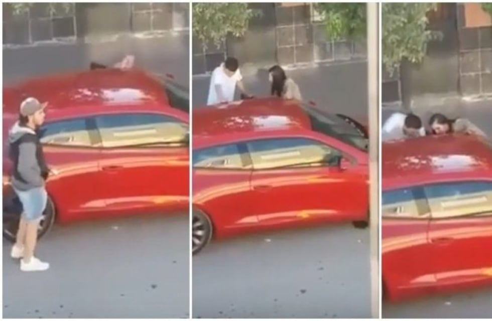 Viral: su novia descubrió que era infiel y se atrincheró en el auto