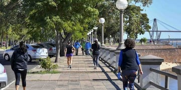 La Costanera de Corrientes fue uno de los principales lugares para realizar la actividad física\u002E