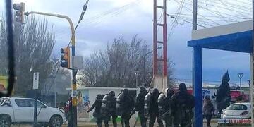 Intento de saqueo a supermercado La Anónima