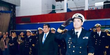 Aniversario 205º Armada Argentina, Contraalmirante Eduardo Antonio Traina, Vicegobernador de Tierra del Fuego AIAS,  Juan Carlos Arcando