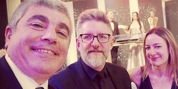 Luis Novaresio vivió un momento incómodo en los Martín Fierro al Cable durante el discurso de Marcelo Bonelli\u002E (Instagram)