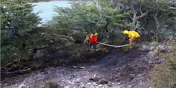 Foco de incendio en el Parque Nacional Los Glaciares