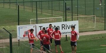 River volviu00f3 al trabajo sin D'Alessandro ni Nacho Fernu00e1ndez.