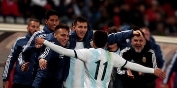 El rosarino disputó uno de los primeros amistosos del año con Marruecos\u002E (AP)