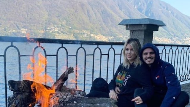Wanda Nara y Mauro Icardi, juntos en su casa de Italia.