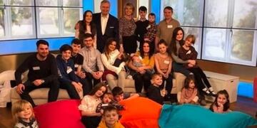 Sue Radford y su familia (Foto:Clarín)