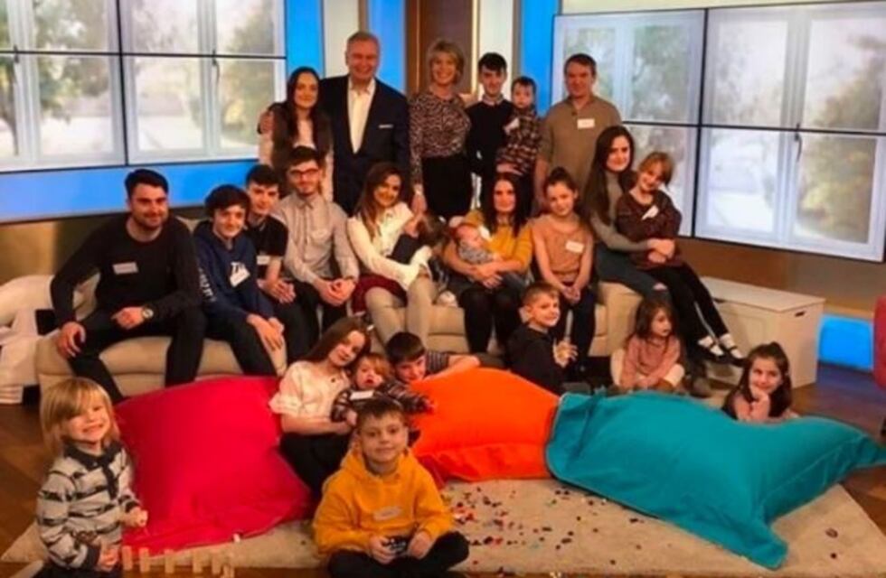 Familia numerosa: tiene 44 años y espera su hijo número 22