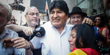 AME6734\u002E BUENOS AIRES (ARGENTINA), 17/12/2019\u002E- El ex Presidente de Bolivia Evo Morales al salir de una rueda de prensa en la Ciudad de Buenos Aires, (Argentina)\u002E EFE/Juan Ignacio Roncoroni