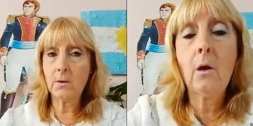 El exabrupto de una maestra que fue interrumpida por sus perros durante un acto virtual (Foto: captura video)