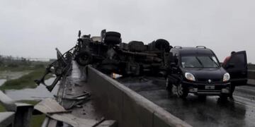 El impacto se produjo en el kilómetro 43 de la traza\u002E (Sergio Retamal)