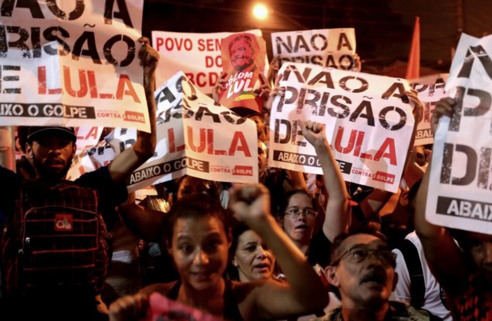 Manifestantes se concentraron para dar su apoyo a Lula Da Silva