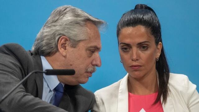 Luana Volnovich y Alberto Fernández. (Web)