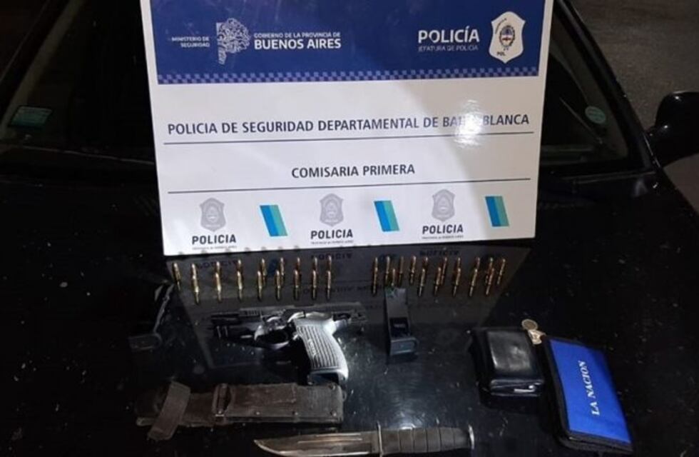 Bahía Blanca: fue interceptado en un operativo y tenía un arma