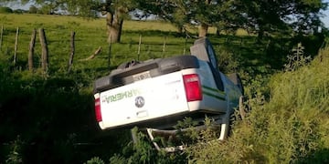 El trío hizo parte de su camino en una Amarok ploteada para que pareciera de Gendarmería\u002E (El Litoral)