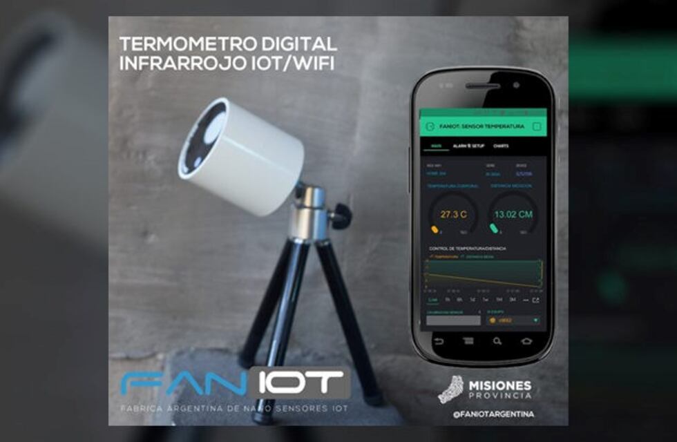 Misiones fabricará termómetros infrarrojos IOT para medir la temperatura corporal