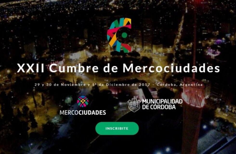 Córdoba será sede de la cumbre de Mercociudades