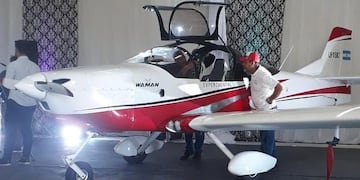 La presentación del Waman, construido por AeroSun SA, se llevó a cabo este sábado\u002E (web)